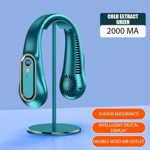 NewMini Neck Fan Portable Bladeless Hanging Neck 9000mAh Rechargeable Air Cooler 3 Speed Mini Summer Sports Fans