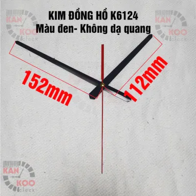 Kim đồng hồ treo tường dạ quang phát sáng vào ban đêm loại dài 15.2cm mã số K6124