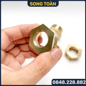 Cà Rá Đồng Nối Chuyển Ren Ngoài 34 - Ren Trong 13 17 21 27 Đồng Thau