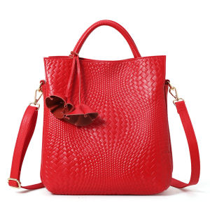 Aidrani  Genuine leather fashion womens handbag large capacity luxury weaving patterns cowhide bag