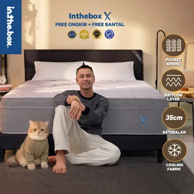 [COD] INTHEBOX X (Plush Top) Kasur Springbed - FREE Bantal