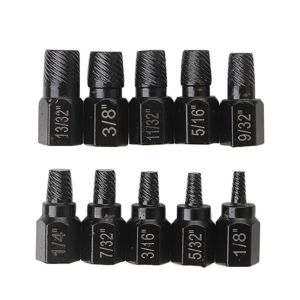 10PCS Damaged Screw Extractor Set Bolt Extractor Screw Remover Tool Set