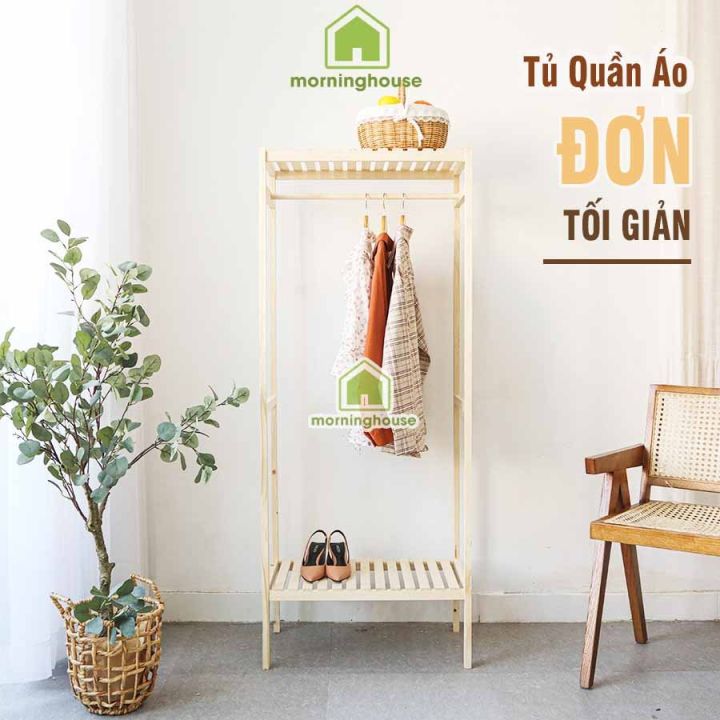Tủ quần áo decor phòng ngủ Morning House -Tháo lắp dễ dàng, treo đồ ...