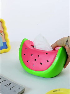 Decorative Watermelon Tissue Box Stylish Napkin Dispenser Large Capacity Paper Towel Holder for Bedrooms and Offices