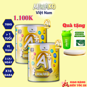 Sữa Công Thức Hạt Thực Vật Hữu Cơ MIWAKO A+ 700g Vị Vani x 2 Hộp