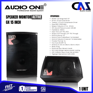 Speaker Aktif Pasif Monitor Panggung GX 15 INCH AUDIO ONE 2000WAT Sound System Professional | DMS