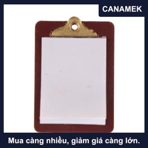 【CANAMEK】 Mini Dollhouse thu nhỏ phụ kiện hợp kim clipboard với giấy thật kèm theo