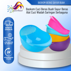 Baskom Cuci Beras Buah Sayur Beras Alat Cuci Wadah Saringan Serbaguna