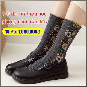 tất dày trải nghiệm thoải mái chống trượt và thấm mồ hôi tất chức năng làm ấm tay nghề thêu tinh xảo