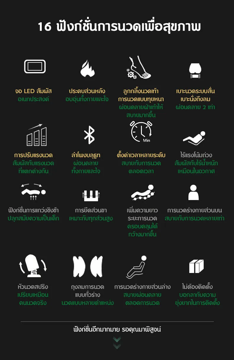Inova เก้าอี้นวด เก้าอี้ไฟฟ้า เก้าอี้นวดผ่อนคลาย chair massage เก้าอี้นวดตัวอัตโนมัติ ปรับเอนนอนได้ นวดได้ทั่วร่างกาย แปลไทย กระตุ้นการไหลเวียนโลหิต นวดแบบผสมผสาน