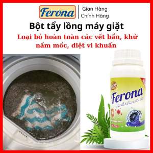 Bột tẩy lồng máy giặt Ferona loại bỏ cặn lắng canxi diệt khuẩn gây mùi hôi trong máy giặt và ống thoát nước