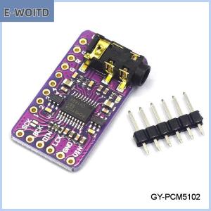 【E-WOITD】 บอร์ดเครื่องเสียงดิจิทัล PCM5102ออดิโอสำหรับเครื่องเล่นบอร์ดดิจิทัลโมดูลต่อประสาน PCM5102A I2S 1ชุด