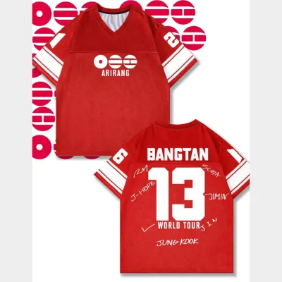 qq BTS BANGTAN BOYS 2026 comeback world tour T-shirt ARIRANG short sleeve top