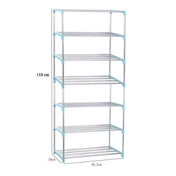 Kệ để giày dép 7 tầng inox cao cấp - HÀNG NEW- Kệ giày dép 7 tầng khung inox,giá để giày inox, giầy dép,kệ để đồ,kệ sách gọn gàng tiết kiệm không gian.