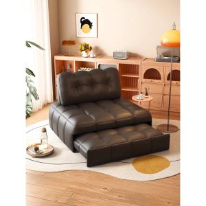 Sofa Bed Simple Small Puff Chaise Longue Dual-Use Multi-Functional Retractable Square Lazy Sofa Set