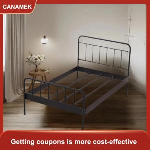 【CANAMEK】 1pcs 1:12 Dollhouse thu nhỏ giường búp bê sắt mô hình mini Búp bê đồ nội thất mô phỏng giường phòng ngủ Phụ kiện tự làm đồ chơi