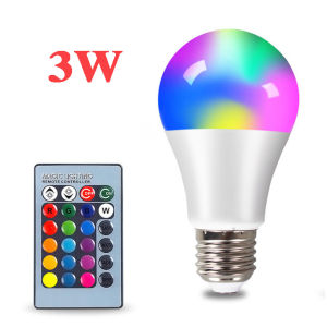 E27 LED RGB Lamp Spotlight Bulb LED 3W 5W 10W 15W IR Remote Control Led Bulb Smart Led RGBW Lamp Home Decor