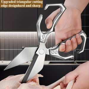 1pc Sharp Triangle Kitchen Scissors 2025 New Design Heavy-Duty Poultry Shears Essential Tool for Home Cooking Outdoor Use Restaurants & Butchery – Perfect Mothers Day Gift