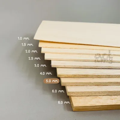 ( สั่งขั้นต่ำ 3 แผ่น ) ไม้บัลซ่า ชนิดแผ่น INCA Flat Balsa Wood (ยาว 1 เมตร)