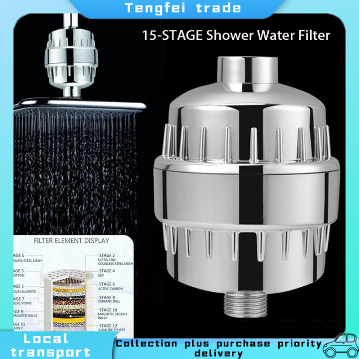 Stages Shower Water Filter Remove Chlorine Heavy Metals Filtered