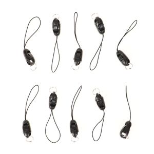 QWWRG สีดำ อุปกรณ์เสริม DIY สลิงเล็ก ป้องกันการสูญหาย หัวห้อย สายเชือกเส้นเล็ก หัวเข็มขัดที่ถอดออกได้ สายคล้องโทรศัพท์ ตะขอพวงกุญแจ หัวเข็มขัดจี้