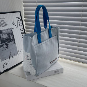 Factory New Simple and Versatile Shoulder Bag Cute Large Capacity Canvas Bag Handbag Mummy Bag out Storage Bag