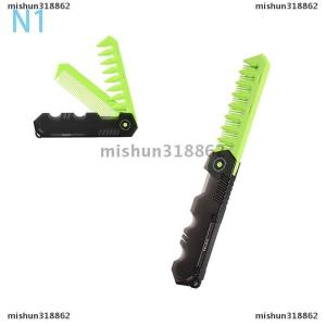 mishun318862 Multifunctional Portable Plastic Folding Pocket Combs Barber Men Oil Head Beard Combs Hair Styling Wide Tooth Combs