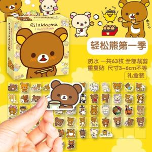 ✨Sticker Cartoon 轻松熊卡通贴纸 Pelekat Kartun Comel DIY Hiasan Buku Skrap Rilakkuma Cute Sticker Collection Scrapbook