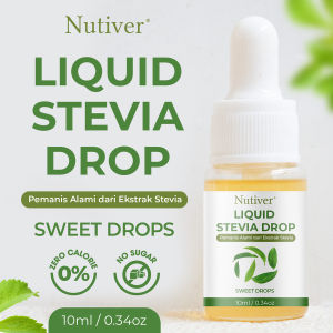NUTIVER | LIQUID STEVIA | STEVIA TETES | NATURAL SWEETENER | STEVIA CAIR | PEMANIS ALAMI PENGGANTI GULA