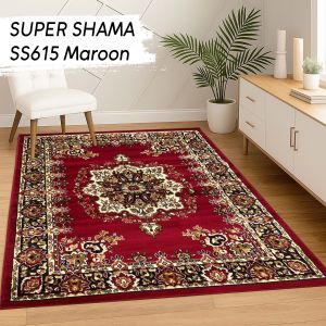 SUPER SHAMA Karpet Lantai 100x150 SS615 MAROON