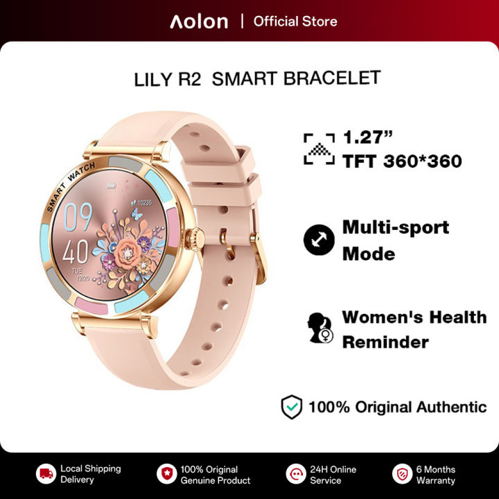 Aolon Lily R2 Smart Digital Watch Women water proof Sport Watches Women  with Heart Rate Blood Pressure Fitness Tracker Bluetooth Call For Android  IOS