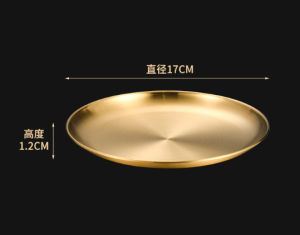(HÀNG CAO CẤP) ĐĨA TRÒN inox 304 MẠ VÀNG dùng để ĐỰNG THỨC ĂN TRÁI CÂY BÁNH MỨT cực kì sang trọng - dĩa đựng thực phẩm dĩa tròn