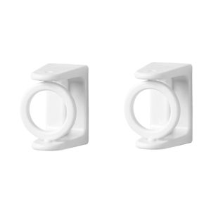 2Pcs Simple Curtain Rod Holder Towel Rack Modern 360 Rotation Holders Home Supplies