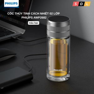 Bình thủy tinh cách nhiệt Philips AWP2682 dung tích 300mL có lõi lọc trà