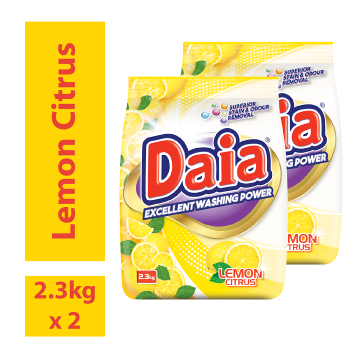 Daia Powder Detergent Lemon Citrus 2.3kg x 2 | Lazada