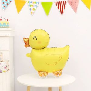 MIRELINA with Wheels 4D Standing Foil Balloons Childrens Toys Animals Walking Balloon Gifts Walking/pulling Cart Balloons Self-sealing Animal Balloons Kids Birthday Party Decoration