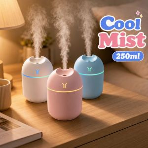 B HQ Portable Humidifier Aroma Diffuser Essential Oil Cool Mist Quiet Night Light USB Home