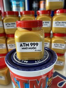 Sơn nước nhũ vàng ATM 999 (Chiết hũ 100ml/200ml).. Dùng sơn tường sơn tượng sơn chậu vv...
