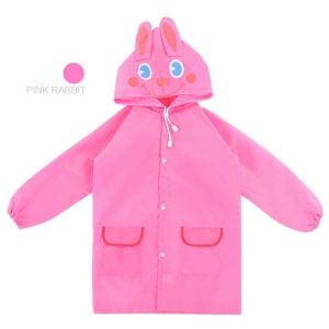 Kids Waterproof Raincoat Children Rainwear 3-8year Non-Disposable Transparent Cute Animal Raincoat