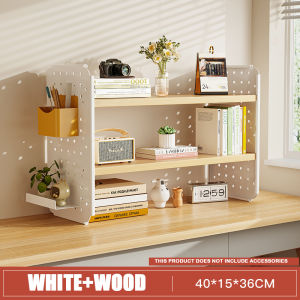Desktop Storage Rack Office Workstation Storage Display Rack Desk Bookshelf Hole Board Home Study Desk Multi-layer Student Computer Desk Hole Board