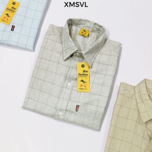Áo sơ mi đũi nam tay ngắn vải mềm mịn phong cách sang trọng thanh lịch
