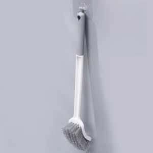 Wall-mounted Long Handle Toilet Brush No Dead Corners Gap Brush Soft Hair Toilet Cleaning Brush