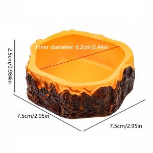 NOBLELYN Đa chức năng Bát đựng thức ăn cho bò sát Hình Dáng Cổng Cây Nhiều màu sắc Bể chứa nước Crawler Bền bỉ Chống rò rỉ Bồn tắm cho bò sát Dành cho bò sát