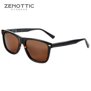 ZENOTTIC Kính râm phân cực hợp thời trang UV400 Bảo vệ Acetate Hình vuông Kính chống nắng Thiết kế cổ điển Bóng râm cho phụ nữ Nam giới2026