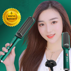 Original Straightener Comb 2 in 1 Straightener Curler Anti Scald Negative Ion Local Warranty
