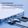 Hagibis USB-C Hub with Dual Hard Drive Enclosure Type-C Docking Station for Mac Mini M2 Mac Studio M1 Max Ultra with 2.5inch SATA M.2 SSD 4K60Hz DP1.4  HDMI USB3.2 Gen2 SD/TF. 