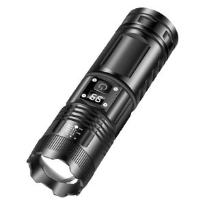 (Delivery from the Philippines)Multi-functional Flashlight Outdoor Ultra Bright Zoom Long Range Long Life Flashlight White Laser Charging Lighting