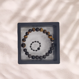 限量情侣能量手链】Gelang Pasangan EKSKLUSIF ✨ 黑曜石 + 虎眼石 双倍守护!防小人招财 | 情侣同款 LUCKY BRACELET for LOVE & WEALTH (Buy 1 Get 1 Promotion!)**