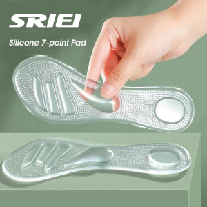 SRIEI 1Pair Womens Silicone Gel Shoe Cushions 3/4 Arch Support Pads Insole