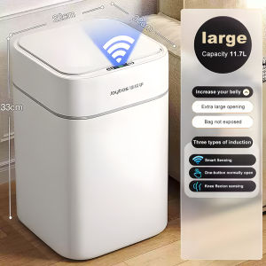Joyboss Smart Garbage Bin para sa paggamit sa bahay may sensor awtomatikong may takip para sa sala banyo kwarto may mataas na kapasidad at may estilo ng light luxury。